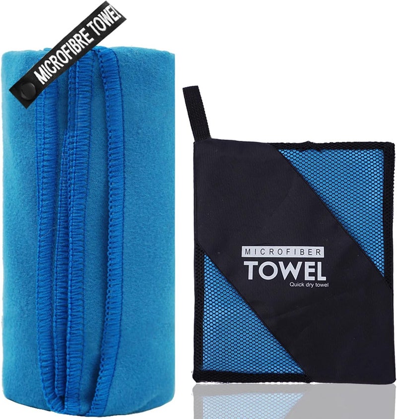 ZIUDBOC Microfiber Travel Towel, Soft Lightweight Quick Dry Towel, Super Absorbent Compact Travel & Sports & Beach Towels for Camping, Backpack, Gym, Swimming, Yoga, Hiking (XXL:40"×72" -Blue) - Image 2